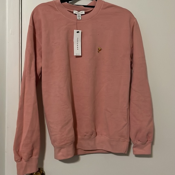 Topshop Petite pizza sweatshirt in pink S - Picture 4 of 5